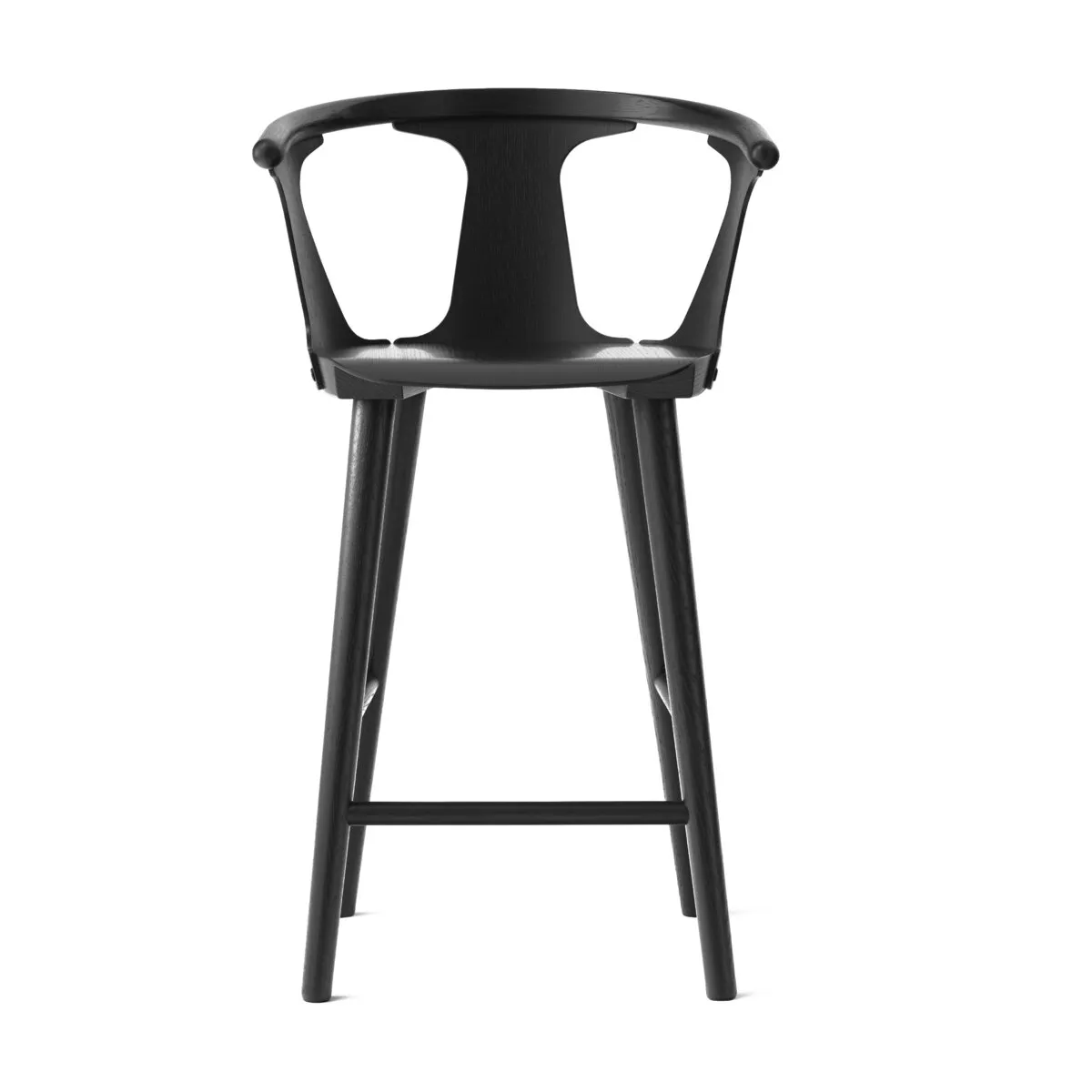 Chaise de bar en chêne laqué noirIn Between SK7