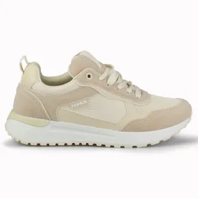 Chaussures de sport femme beiges à semelle légère