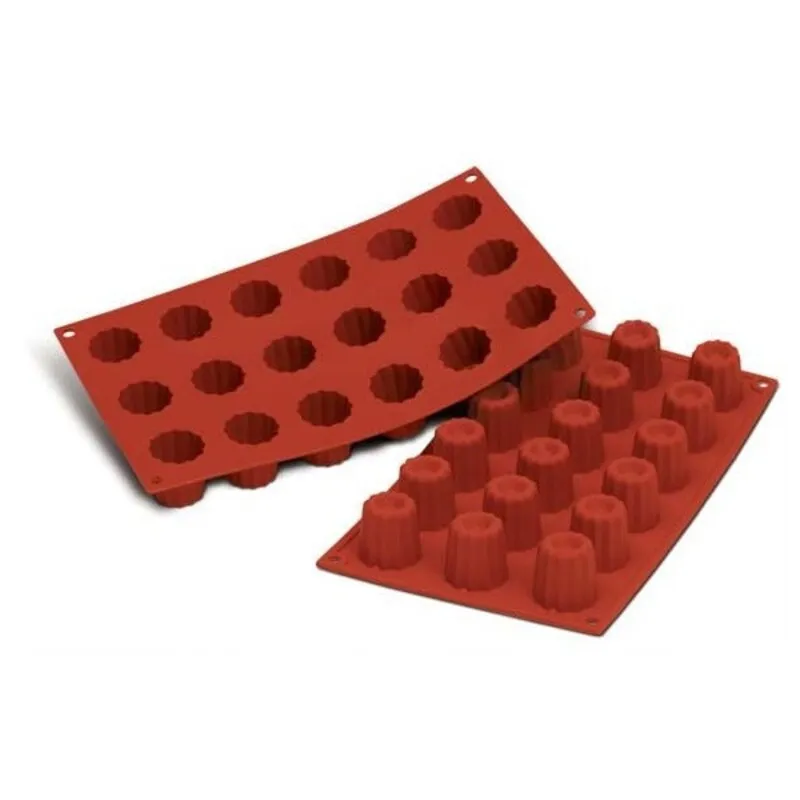 Moule 18 mini cannelés 3,5 cm en silicone - Silikomart 