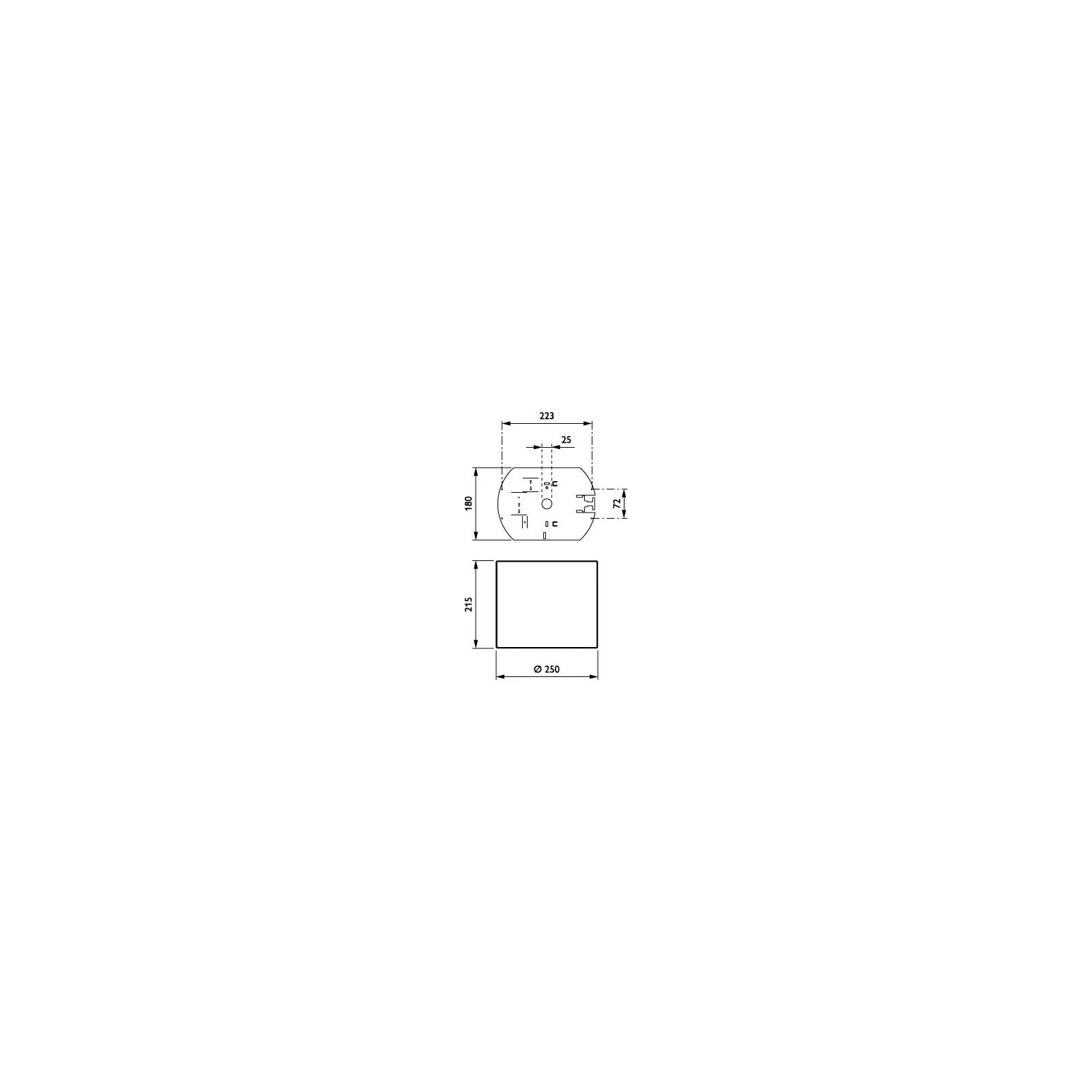 Philips Downlight LED LuxSpace Compact bas DN570C VLC-E 20.9W 2600lm 80D - 830 Blanc Chaud | 250mm - Aluminium Réflecteur - Dali