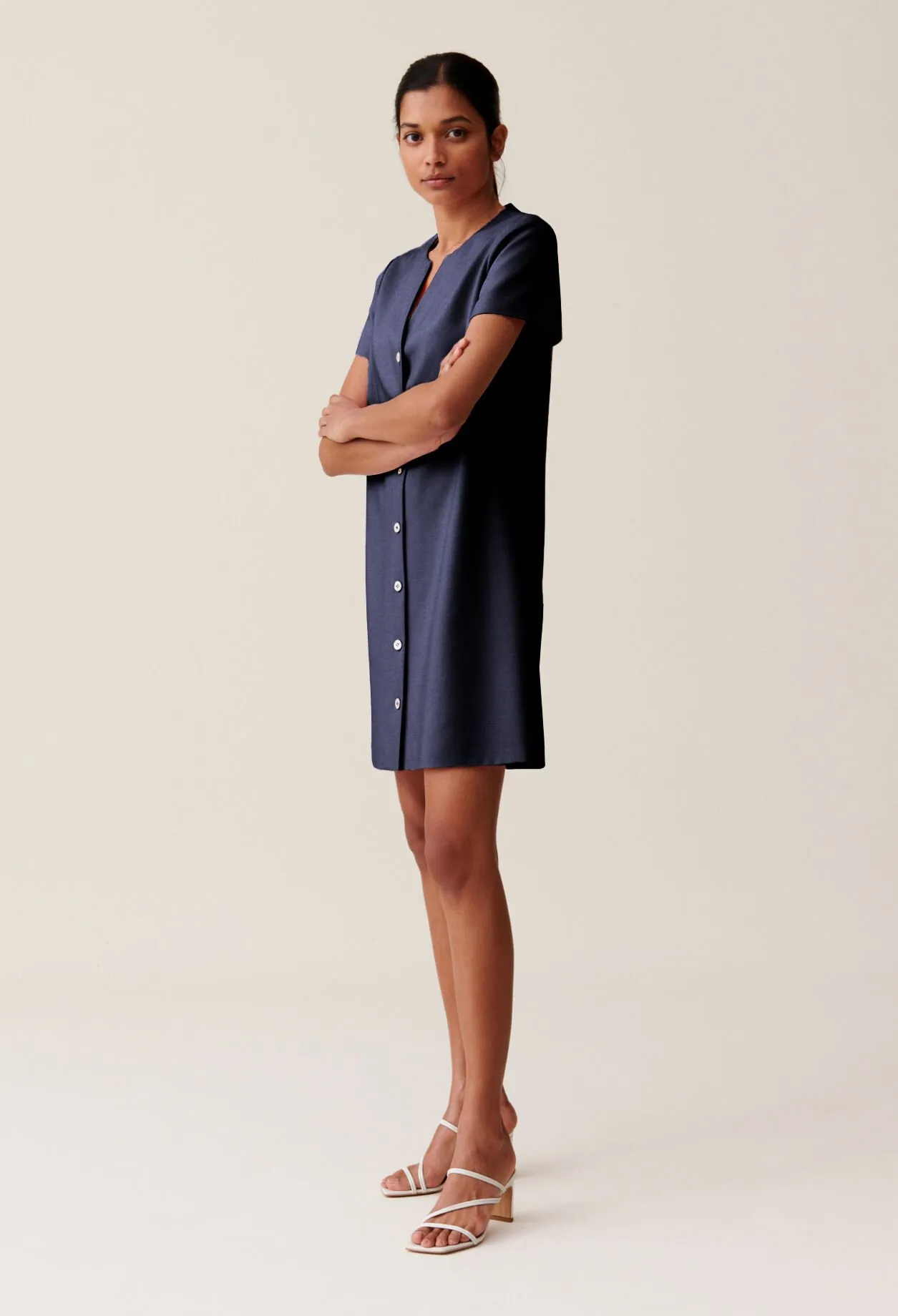 Robe courte boutonnée | Claudie FR