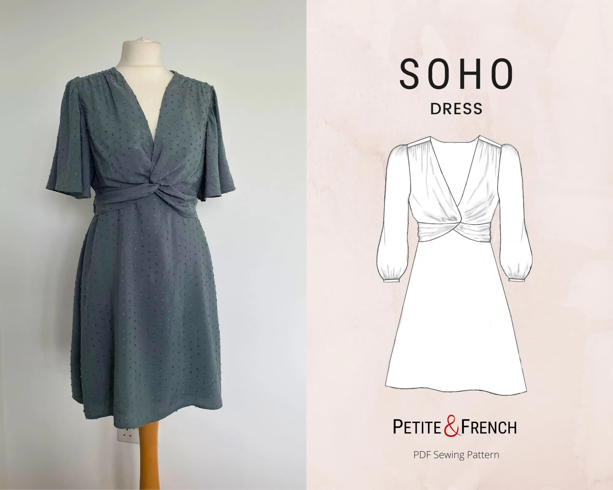 Robe devant torsadé  Soho