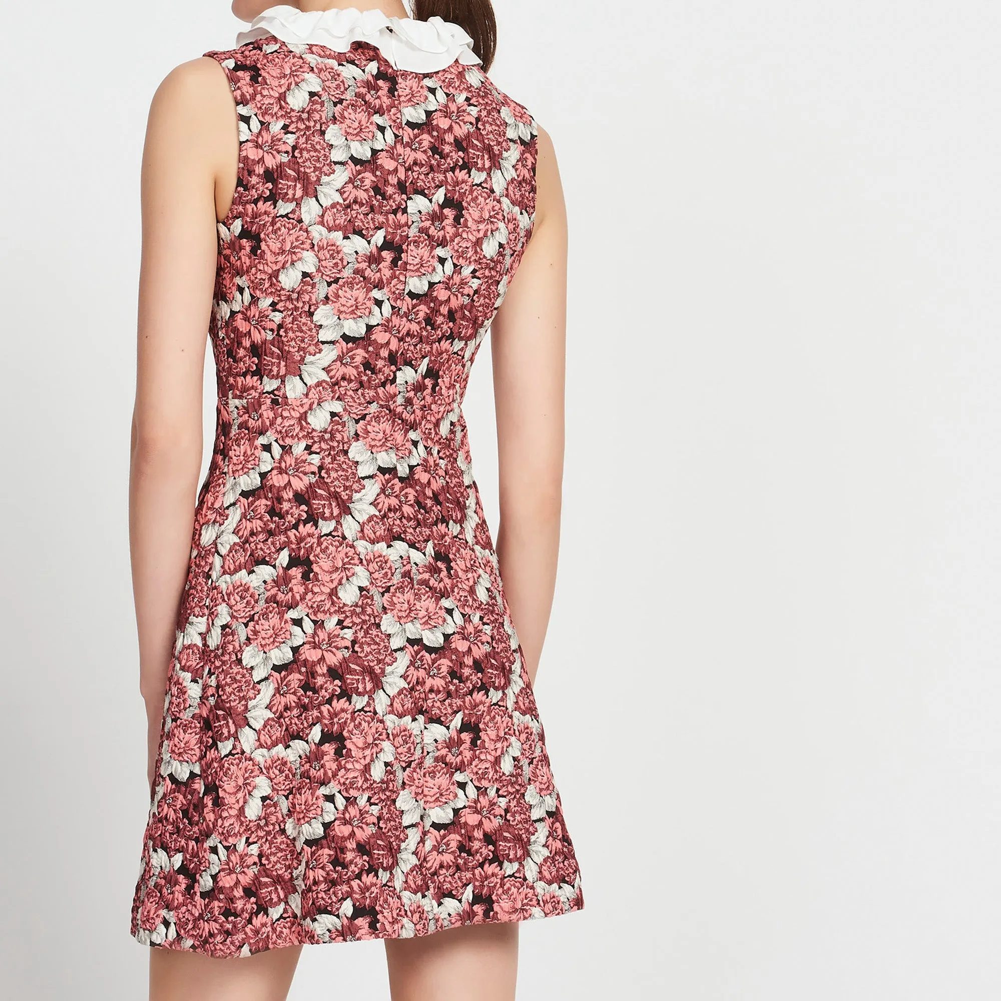 Robe imprimé avec col volanté