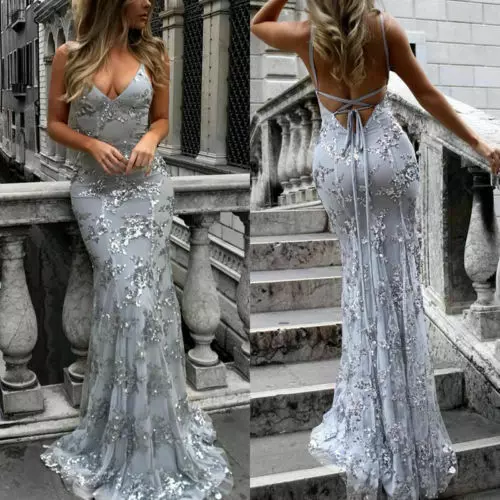 Robe pailletée en dentelle