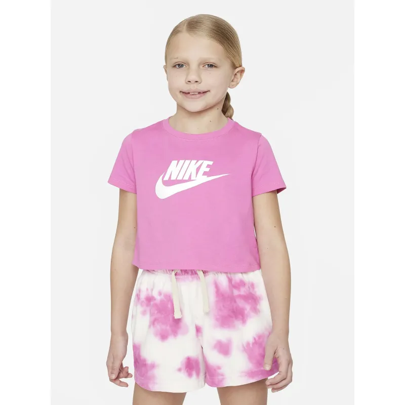 T-shirt nsw crop futura rose fille - Nike | wimod